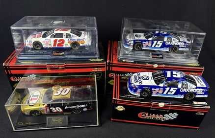 Team Caliber & Revell 1/24 Diecast Metal NASCAR Four Cars. Three in original boxes. Please refer to