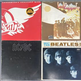 Vinyl Records Beatles Aerosmith AC/DC Zeppelin Meet the Beatles! Capitol Records,