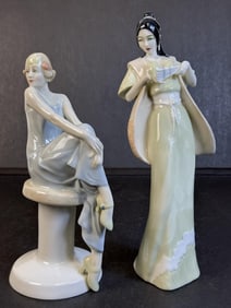 Royal Doulton Reflections Flirtation Cherry Blossom. HN 3071, HN 3092. Excellent condition free if