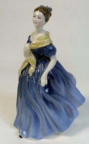 Royal Doulton Figurine HN2304 Adrienne 7.5 inches tall. Good condition free of cracks or chips.