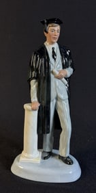 Royal Doulton Figurine HN 3017 The Graduate Male version. 9 inches tall by 4.5 inches wide. Good