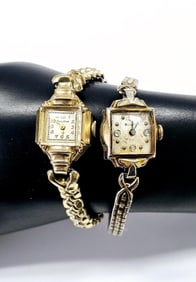 Lot of 2 Vintage Womans Bulova Watches 10K Filled Bulova watch not jewela is 10K Gold Filled