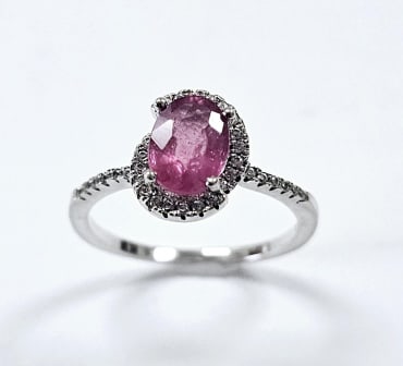 Sterling Silver Lab Created Ruby Ring Ring weighs 2.6 Grams Size 8 (1 of 8)