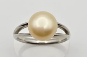 Honora Sterling Silver Changeable Pearl Ring Ring Weighs 3.9 Grams Size 8