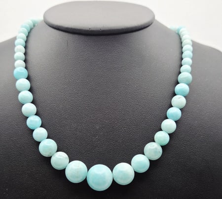 Jay King Sterling Silver Amazonite Necklace Necklace Measures 18"  Necklace Weighs 34.8 Grams (1 of 5)