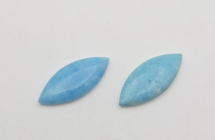 Turquoise Dyed Quartz Loose Gemstones Stones Weigh 1.6 Grams Collectively