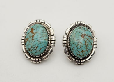 Spence Vintage Sterling Dyed Howlite Earrings Earrings Weigh 11 Grams