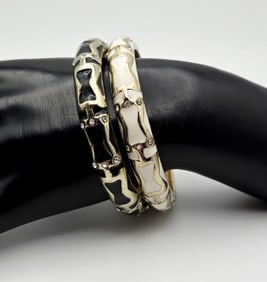 Nordstrom Sequin Enamel Bracelets Bracelets Measure 5" Gold Tone Metal