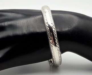 Vintage NF Signed Etched Sterling Silver Bracelet Bracelet Measures 5" Bracelet Weighs 13.9 Grams
