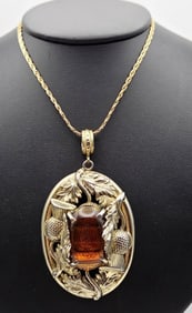 Whiting and Davis Thistles Necklace Necklace Measures 33"