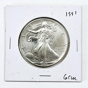 1991 $1 Silver Eagle Coin 1991 $1 Silver Eagle Coin