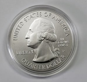 5 OZ .999 Pure Silver America the Beautiful Coin Un circulated bullion