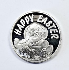 1998 Happy Easter 1 OZ .999 Silver Round 1998 Happy Easter 1 OZ .999 Silver Round