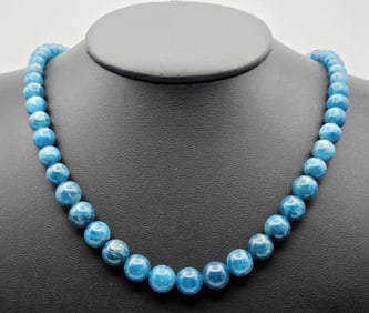 Jay King Sterling Silver Blue Apatite Necklace Necklace Measures 18" Necklace Weighs 48 Grams