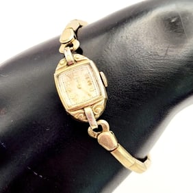 Vintage Ladies Elgin 10K RPG Bezel Watch Marked RPG (rolled gold
