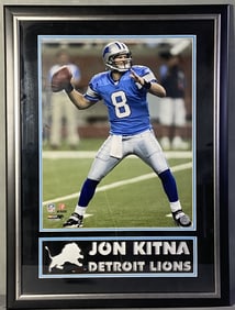 Jon Kitna Detroit Lions NFL Official Picture Framed official NFL picture of Detroit Lions football