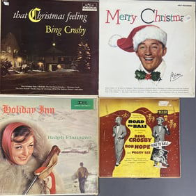 Vinyl Records Christmas & Bing Crosby Set of 4 Road to Bali by Bing Crosby & Bob Hope, Decca DL