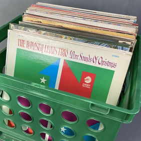 Mystery Vinyl Lot Andy Gibb, Johnny Mathis Xmas Over 40 vinyl records including Christmas, dance