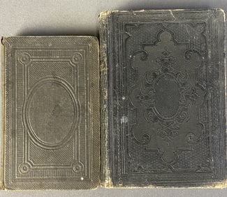 Antique Pocket Sized Bibles Set of Two Two Dutch language books, one Bible and one Book of Psalms