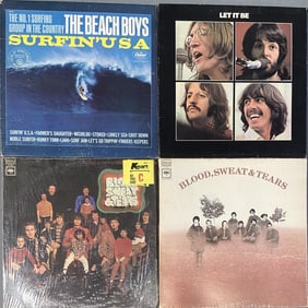 4 Vinyl LPs Beatles Beach Boys BS&T Albums Blood Sweat and Tears Child is Father to the Man,