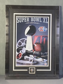 Super Bowl 40 40th Anniversary Print & Icon Poster print for Super Bowl 40, The Steelers vs. The