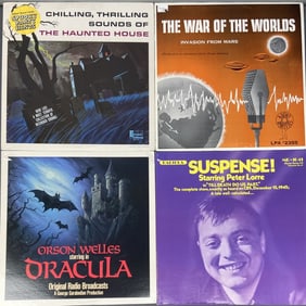 Vinyl LPs Dracula, Peter Lorre, Spooky Sounds Dracula original radio broadcast starring Orson