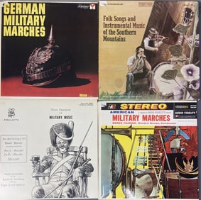 Vinyl LPs Military and Folk Music Set of 4 Albums Doll Songs and Instrumental Music of the Southern
