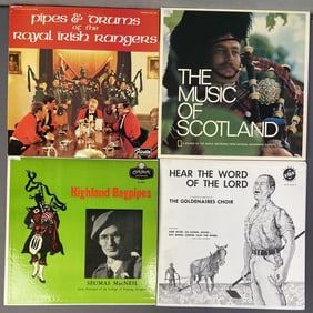 Vinyl LPs Scotland, Ireland, and Spirituals Hear the Word of the Lord, The Goldenaires Choir, Vox