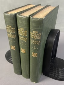 Antique Charles Dickens Books Set of Three London Edition published by The Caxton Publishing