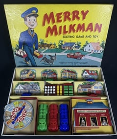 Vintage Merry Milkman Game 3 Car Version Some shelf wear/signs of age on box. Not inspected for