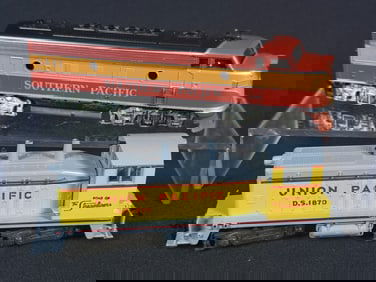 HO Scale Locomotives Southern & Union Pacific 6441 measuring 7 x 1.25 inches. D.S. 1870 Measuring 6
