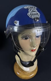 Vintage Crown C-2 Police Motorcycle Helmet Taylor Michigan police department. Crown Premiere. Foam