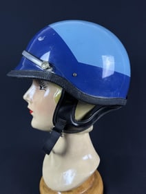 Vintage Crown C-2 Police Motorcycle Helmet Crown Premiere. Foam liner is gone. Includes windshield