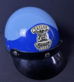 Vintage Buco C-2 Police Motorcycle Half Shell Taylor Michigan Pooice Department. Adjustable size.