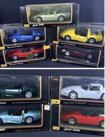 Maisto 1:18 Scale Diecast C4 Corvette Collection Boxes have been previously opened. Some boxes/bases