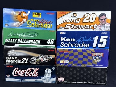 NASCAR Diecast 1:24 Scale Car Grouping In original boxes. May have been previously opened and