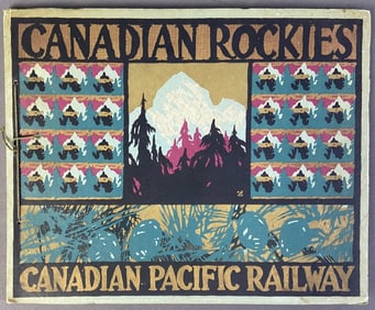 Canadian Pacific Railway Sepia Picture Book Sepia engravings of views of the Canadian Rockies,
