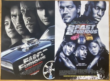 Fast & the Furious Movie Posters Set of Two Two double sided one sheet movie posters for Fast &