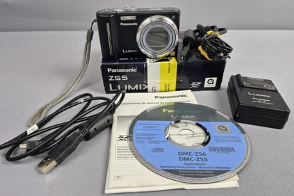 Panasonic LUMIX DMC-ZS5 Digital Camera & Accessories Ser NO FM0CA007209 with Box