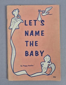 Vintage Boehm Let’s Name The Baby Book Some pages have marks. Please see images for details