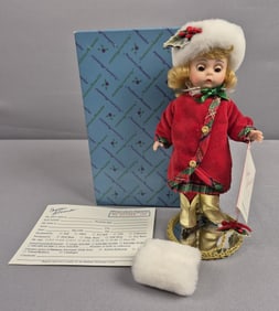Madame Alexander Holiday On Ice Doll #319 & Box Doll measures 8 inches tall. Skate on shoe is