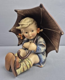 Goebel Hummel Figurine 8" Umbrella Girl Very small chips in paint, especially on tips of umbrella.