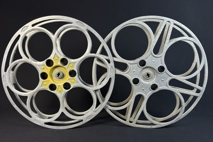 Vintage Goldberg Bros 35mm Film Reels Some warping and one crack. See photos for details.