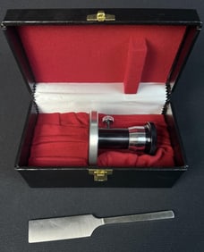 Vintage Cylinder Microtome With box. Excellent condition. 7.5 x 4 x 3.25 inches.