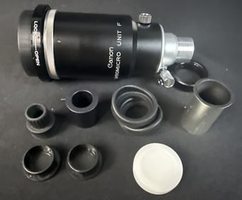 Canon Photomicro Unit F Untested. Includes items shown in photos. 6 x 2 inches.