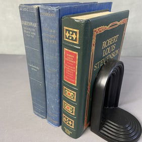 Shakespeare Chaucer & Stevenson Books Set of 3 Greenwich Unabridged Library Classics Treasure