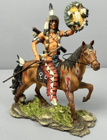 Native American Chief on Horseback Figurine Summit collection Native American figurine. No chips or