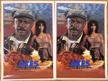 Aces Iron Eagle 3 Movie Posters Set of Two Two single sided one sheet movie posters for Aces Iron