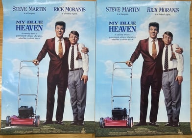 My Blue Heaven Movie Posters Set of Two Two duplicate one sheet double sided movie posters for My