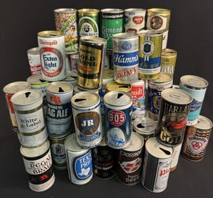 Vintage Pull Tab Beer Can Mixed/Mystery Lot All have been emptied. Shelf wear, scratches, dents and